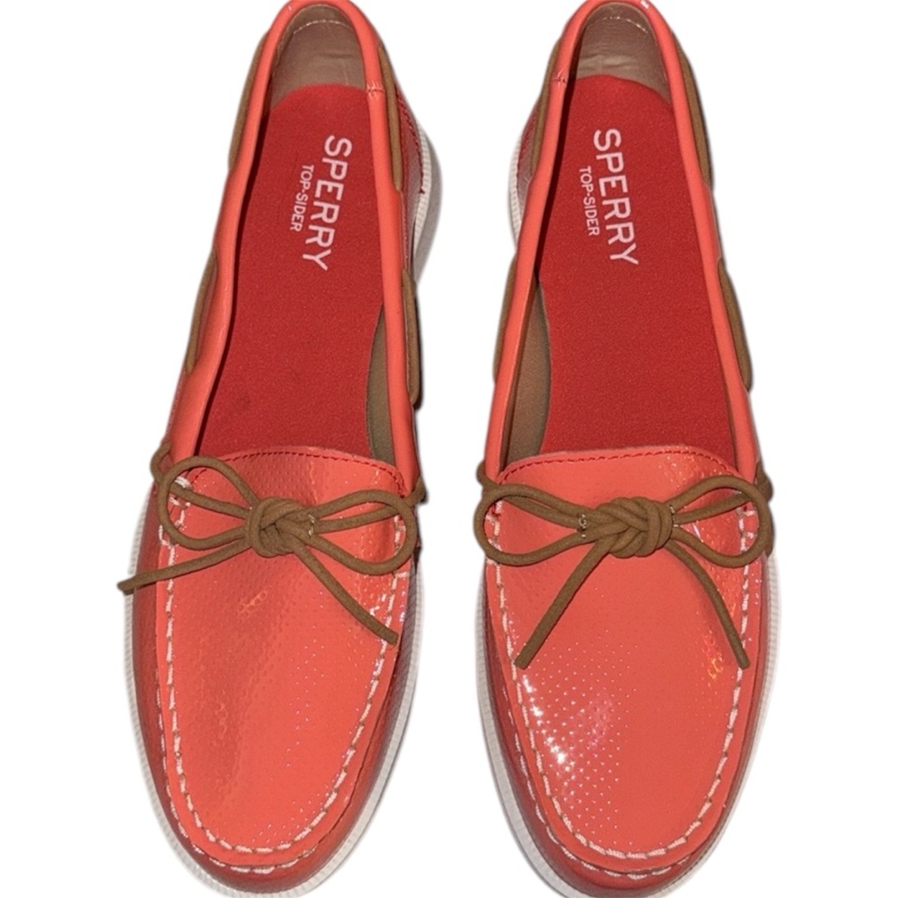 Sperry Top-Sider Coral Boat Shoes Women's Size 9, Like New Condition, Leather